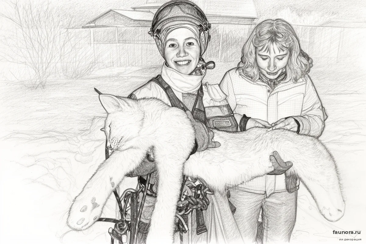 В Ленобласти поймали рысь, державшую в страхе два поселка: состояние зверя удивило охотоведов